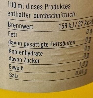 Kräuter Essig - Nutrition facts