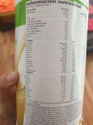 Boisson nutritionnelle banana creme - Tableau nutritionnel