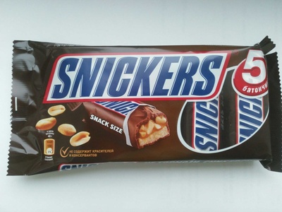 5 батончиков Snickers - Produkt - ru
