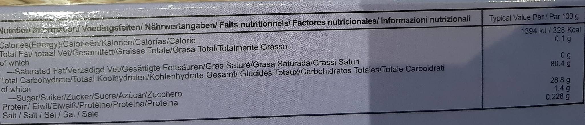 Taro mochi - Nutrition facts - fr
