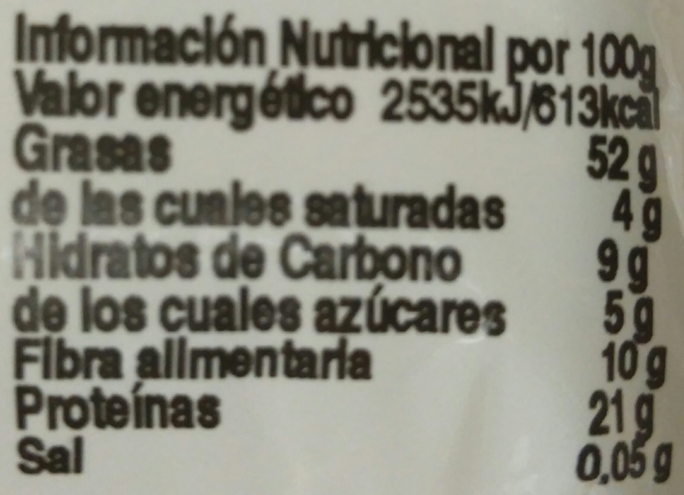 Almendra cruda - Nutrition facts - es