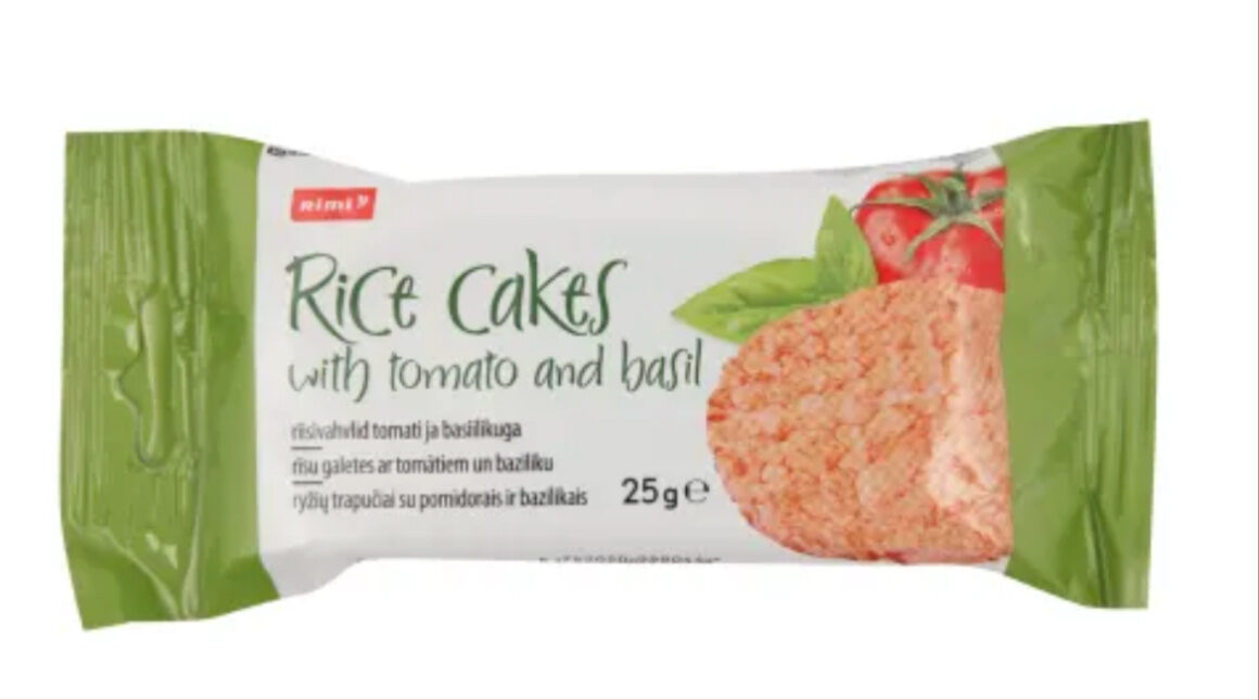 Rice cakes with tomato and basil - Product - fr