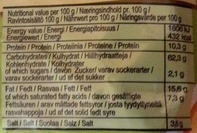Kauno Grūdai Instant noodles Vegetables flavour - Näringsfakta - en