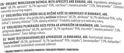 Apricot and banana oatmeal - Ingredients