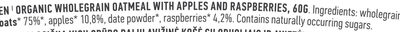 Apple & Raspberry Oatmeal - Ingredients