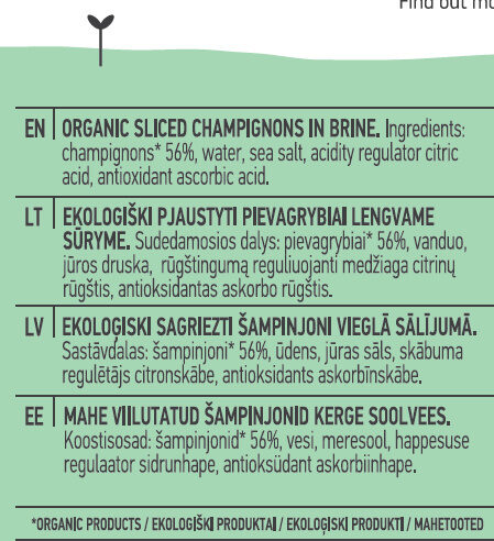 Champignons - Ingredients