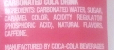 Coca Cola 'mismo' original taste - Ingredients