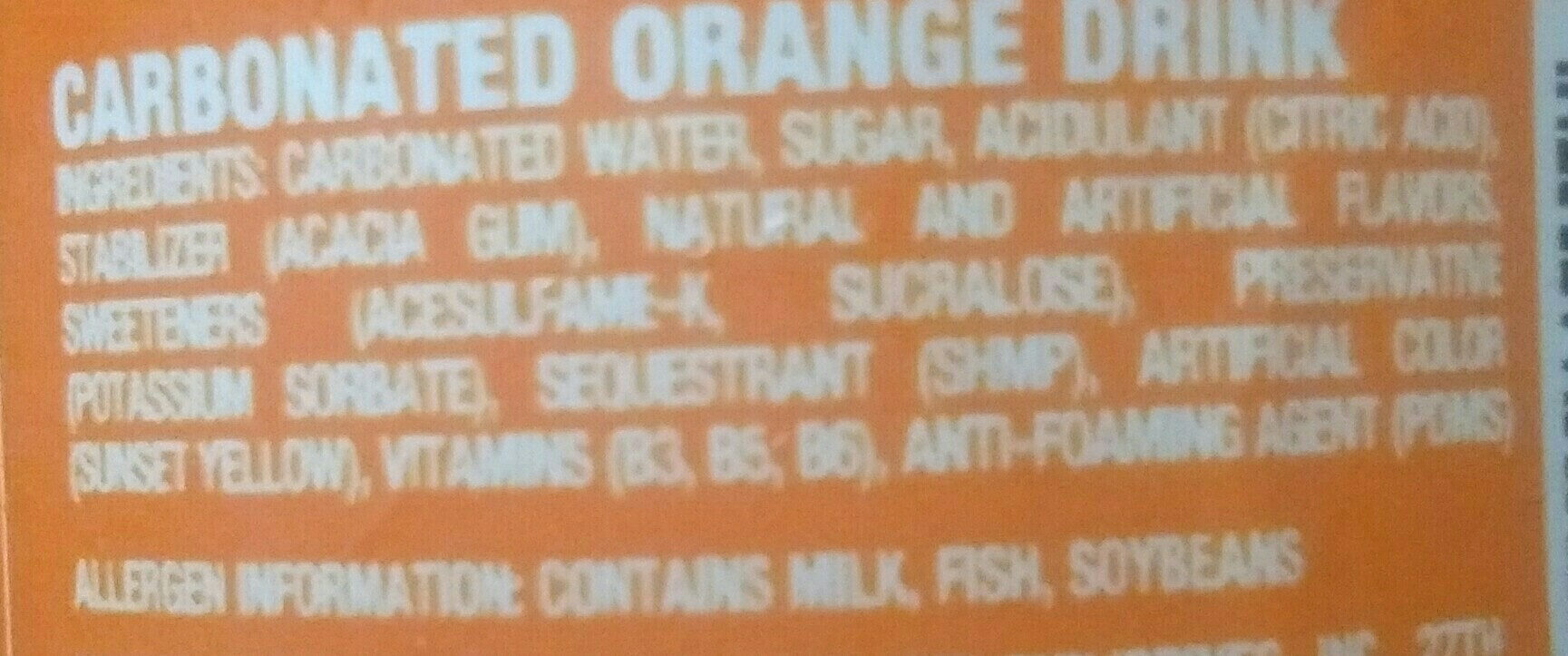 Royal Tru-Orange - Ingredients