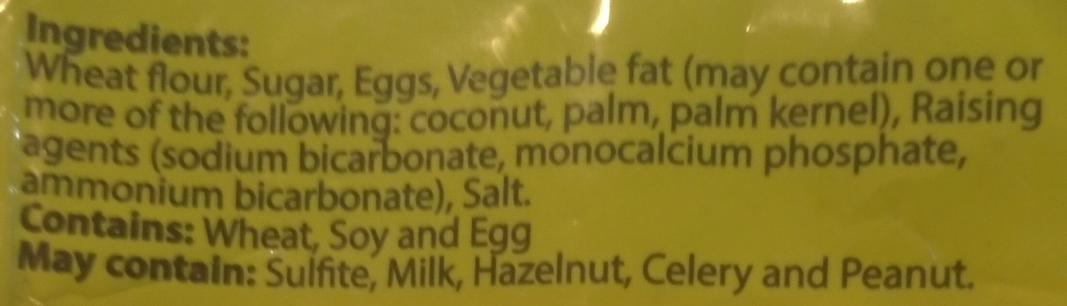 Eggnog Cookies - Ingredients