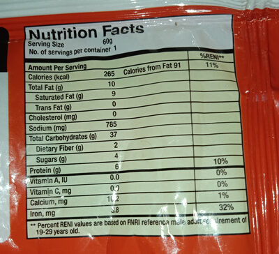 Me! Extra Hot Chili Noodles - Nutrition facts