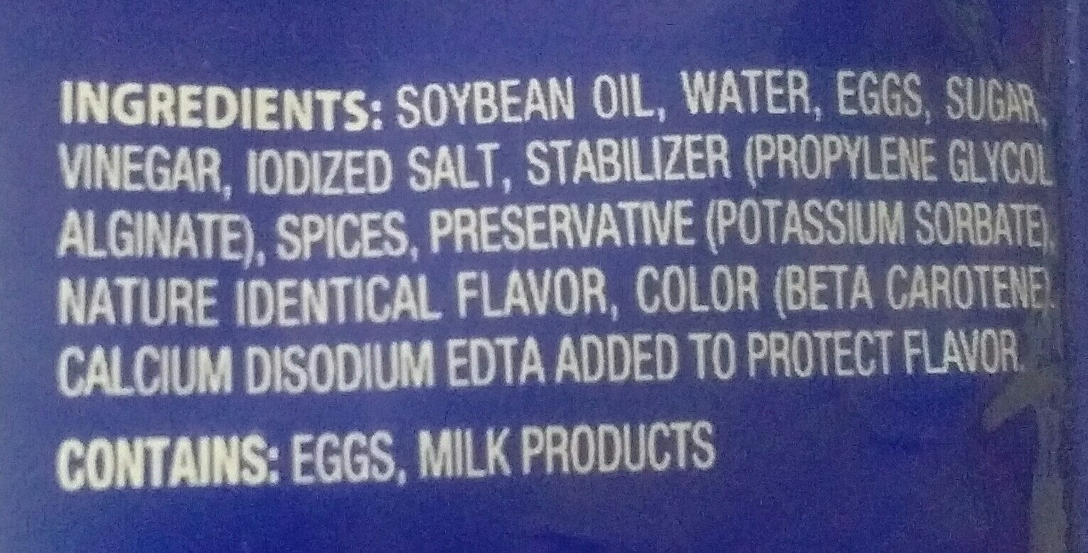 Lady's Choice real mayonnaise - Ingredients