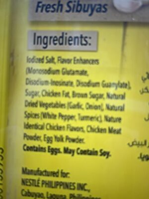 Magic Sarap All-in-one Seasoning Granules - Ingredients