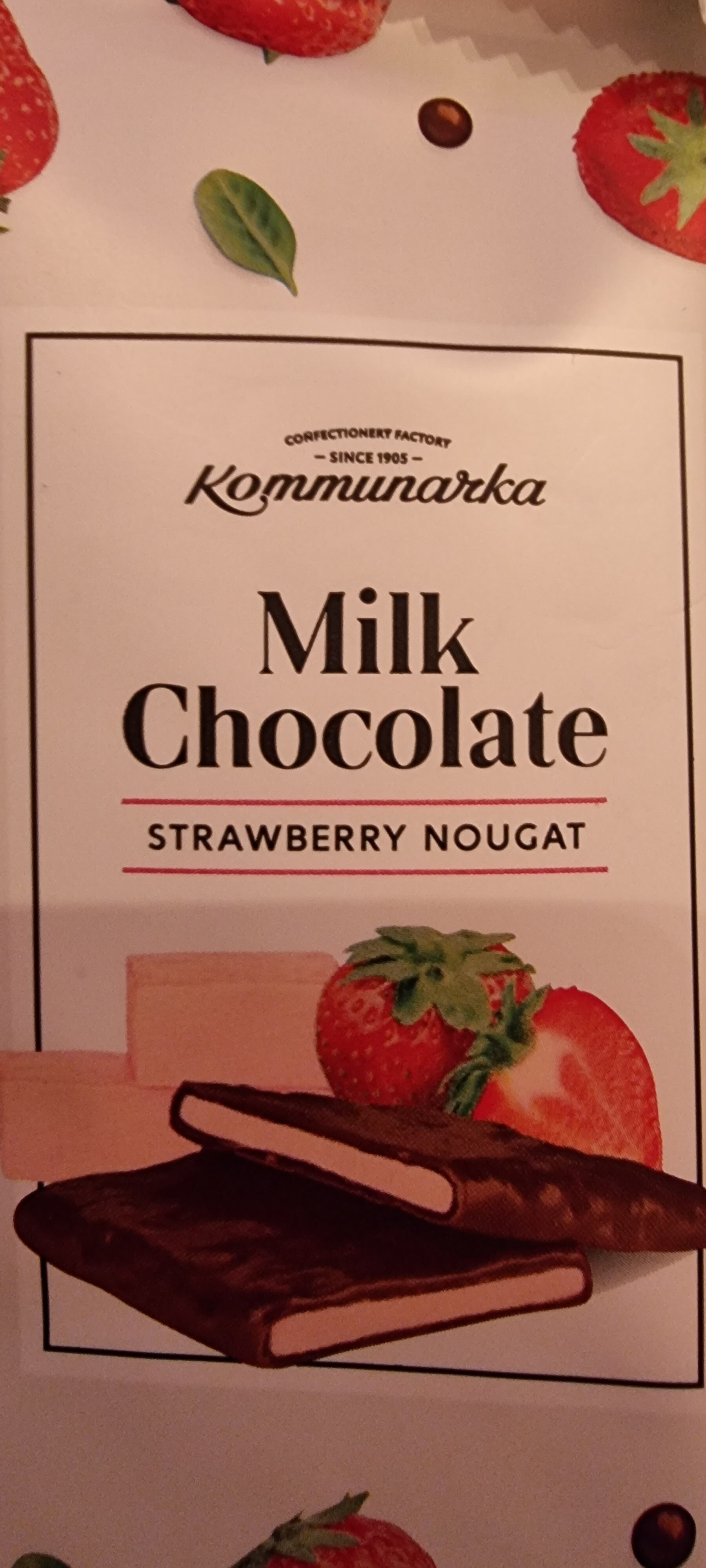 Молочный шоколад клубничная нуга - Produkt - ru