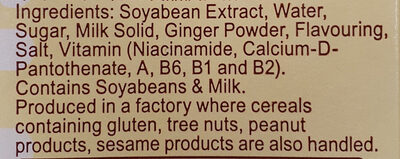 Ginger Soybean Milk - Ingredienser - en