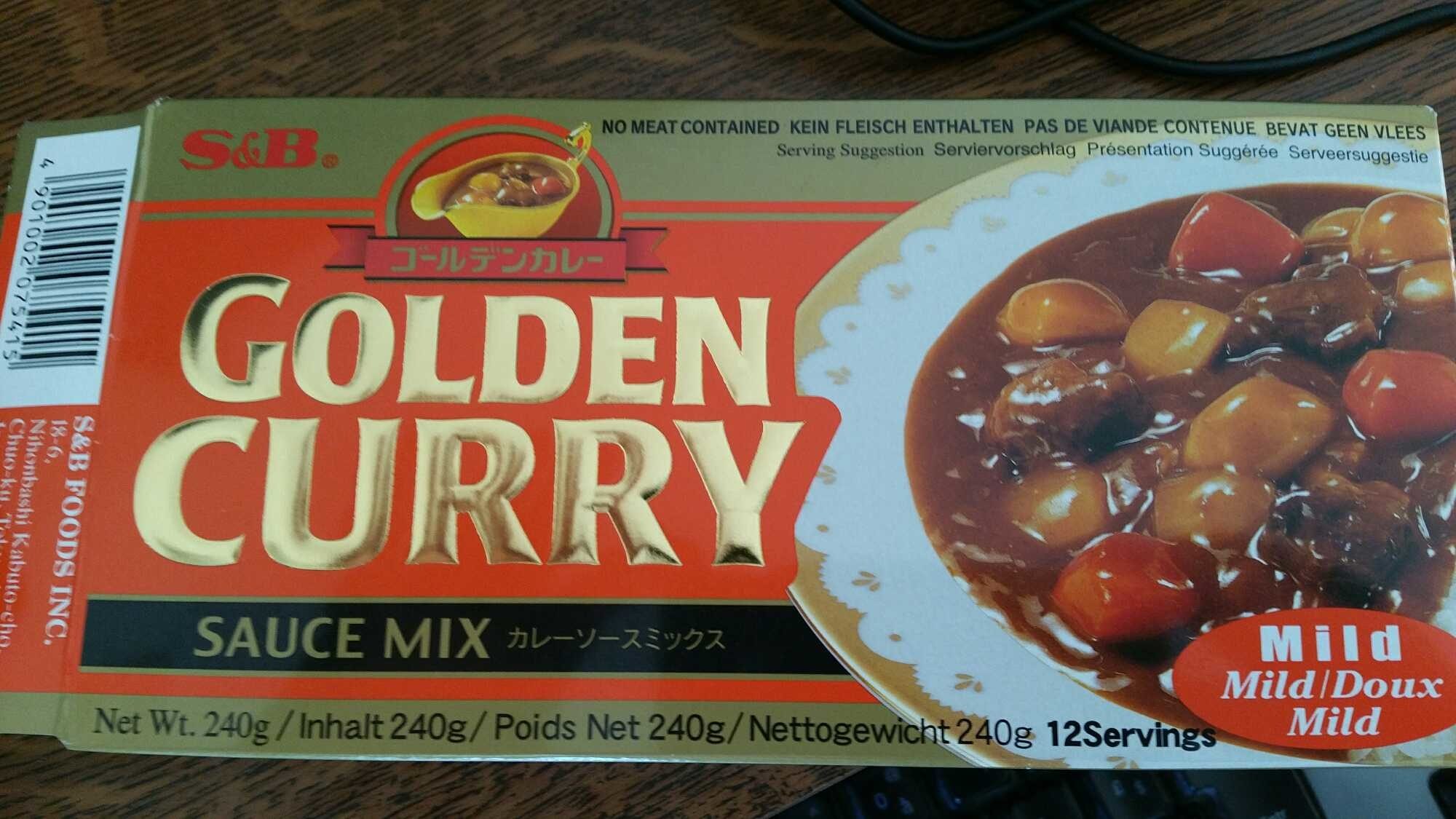 Mélange pour sauce curry japonais doux Golden Curry - S&B - 220g