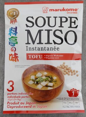 Soupe miso instantanée / Tofu + Algues Wakame + Oignons vert - Product - fr