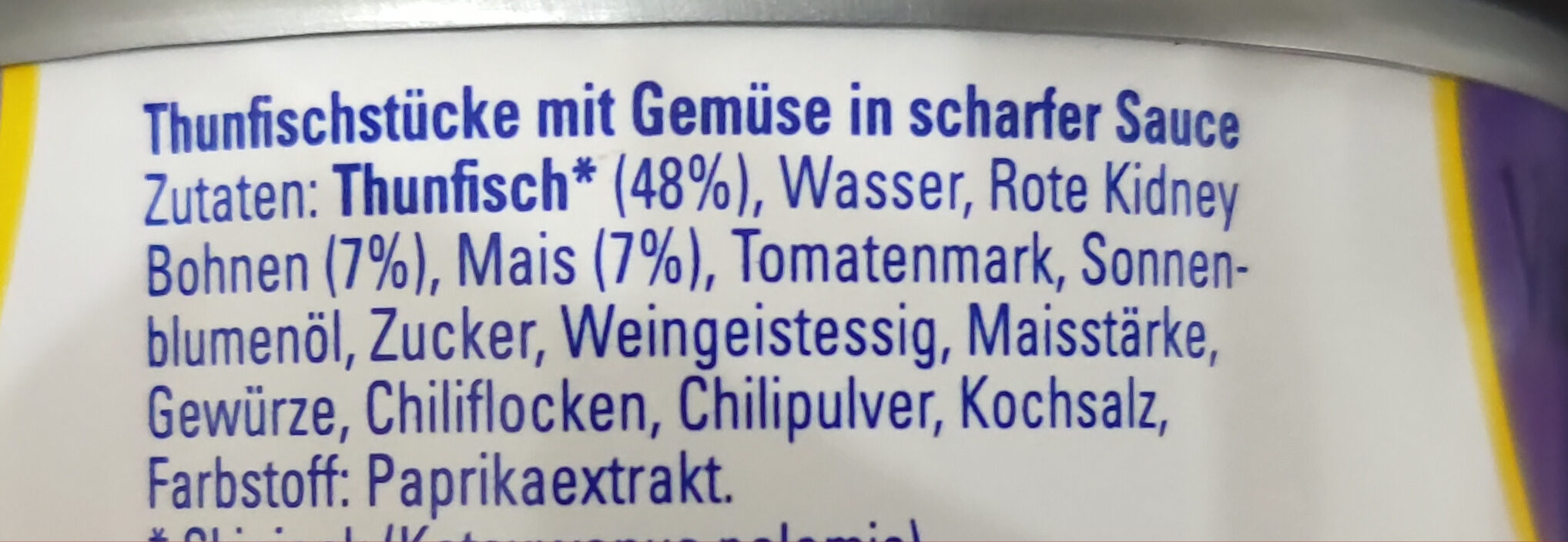 Thunfisch Scharf - Ingredients
