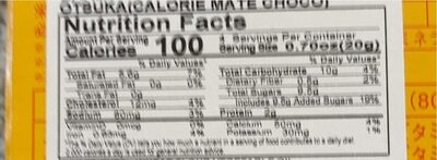 カロリーメイト ブロック チョコレート味 - Tableau nutritionnel