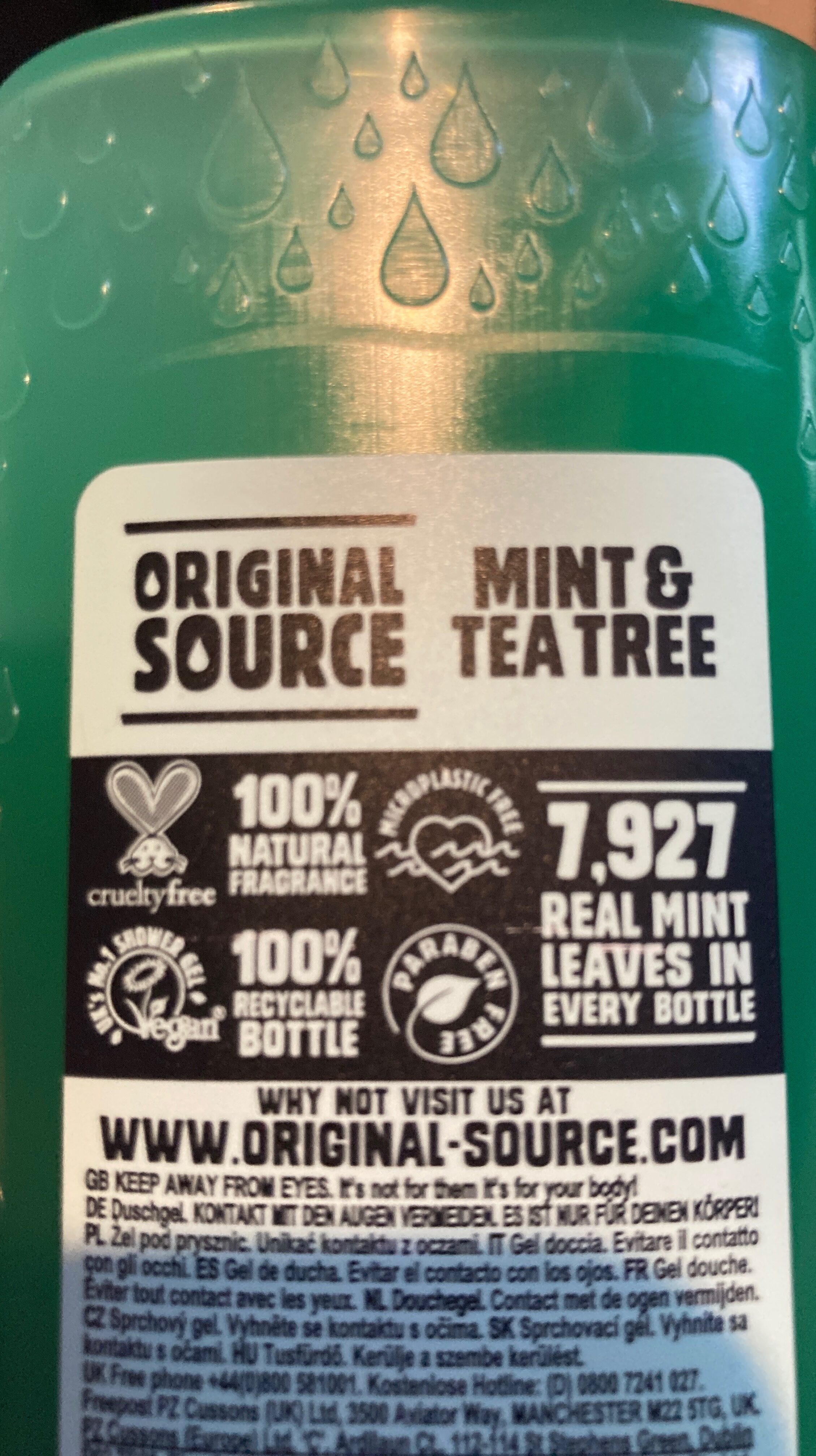 Tingly Mint & Tea Tree - Recycling instructions and/or packaging information