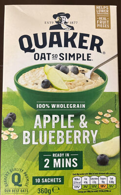 So Simple Apple And Blueberry Porridge - Product