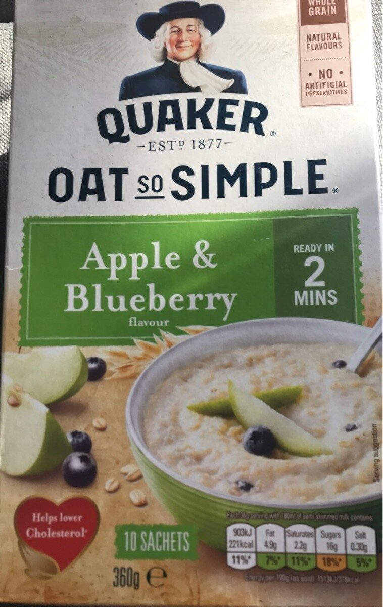 So Simple Apple And Blueberry Porridge - Produit