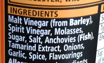 Worcester Sauce - Ingredients