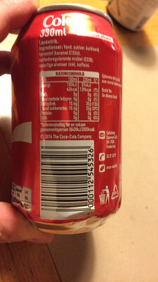 Coca-Cola - Ernæringsfakta