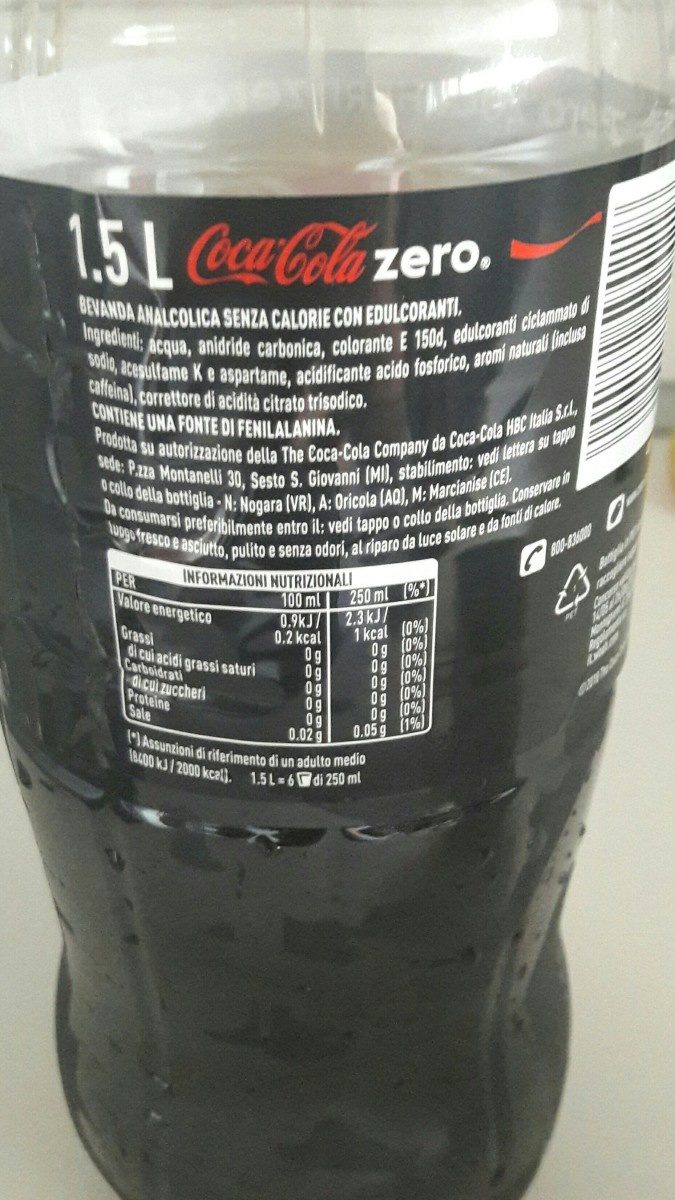 Coca cola Zero - Ingredients