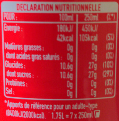 Original taste - Información nutricional - fr