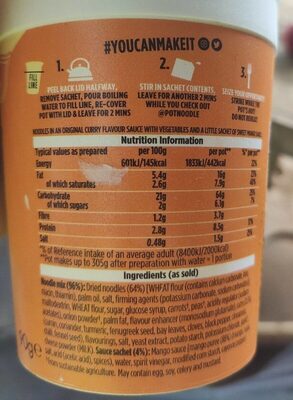 Original Curry Standard - Nutrition facts
