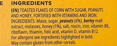 Crunchy Nut Corn Flakes Cereal - Ingredientes - en