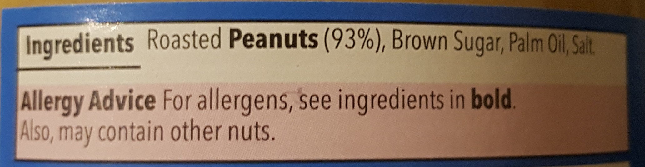 Smooth Peanut Butter - Ingrediënten - en
