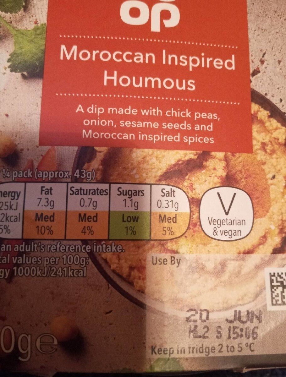 Moroccan inspired houmous - Product