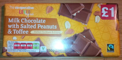 Milk chocolate with salted peanuts & toffee - Product