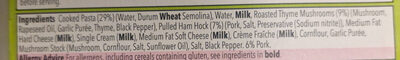 Ham & Mushroom Tagliatelle - Ingredients