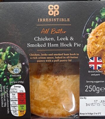 Chicken Leek and Smoked Ham Hock Pie - Product
