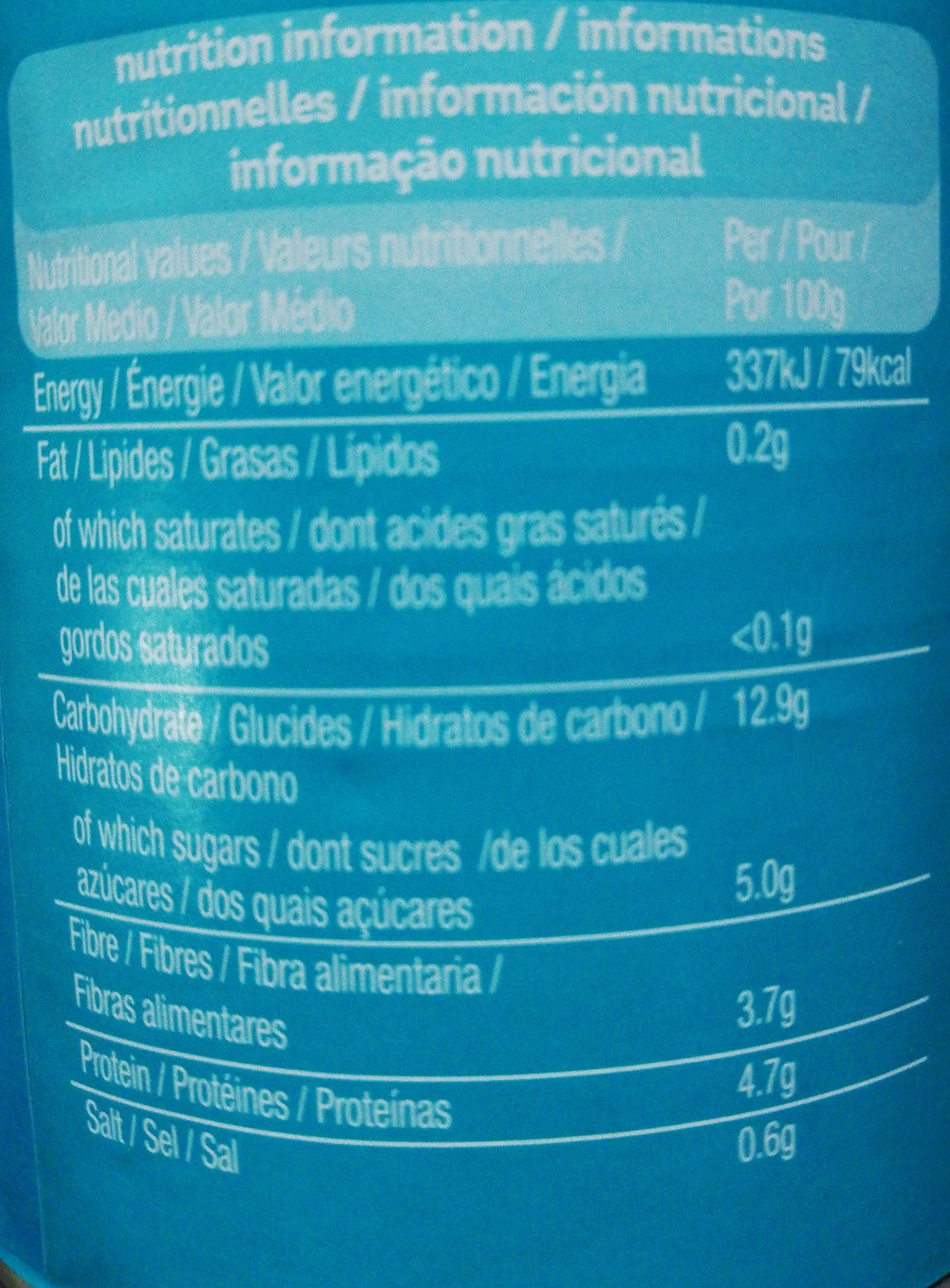 Feijão Cozido em Molho de Tomate Heinz - Nutrition facts - pt