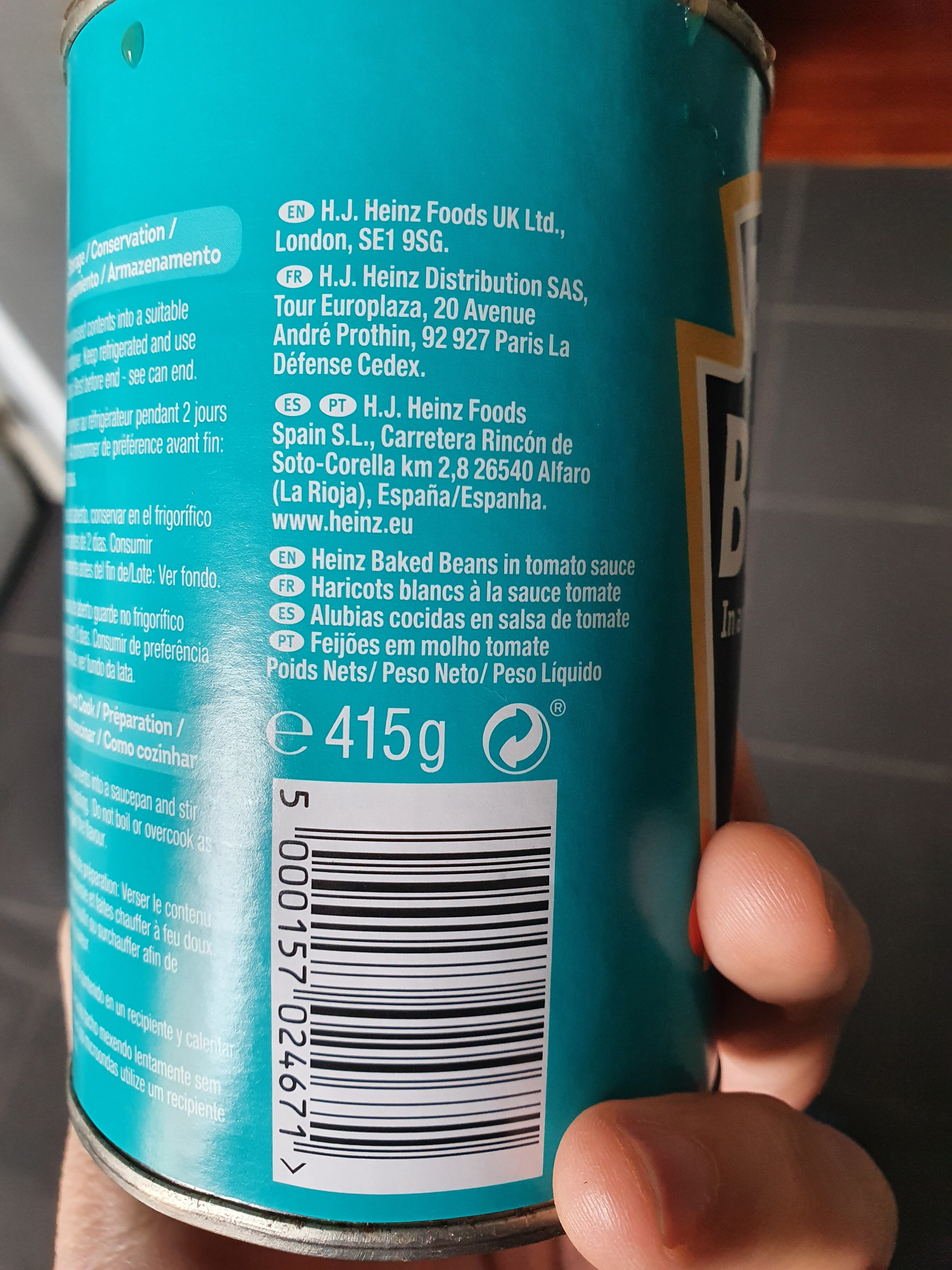 Heinz Beanz - Recycling instructions and/or packaging information - es