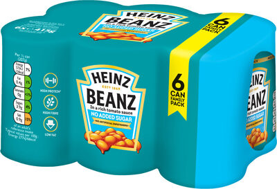 No Added Sugar Beanz in Tomato Sauce 6 x - Product