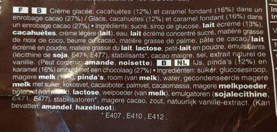Snickers glacé x7 - Ingredients - fr