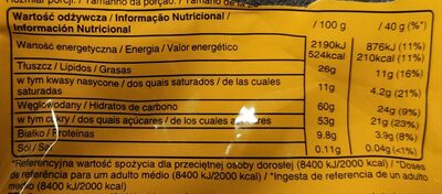 m&m's Peanut - Información nutricional