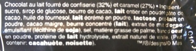 Barre Chocolatée - Ingredienser - fr