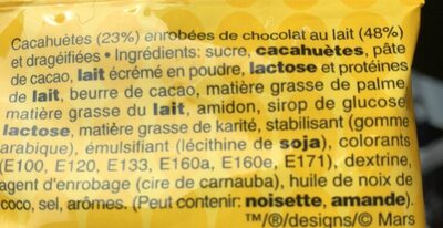 M&M's peanut - Ingredients - fr