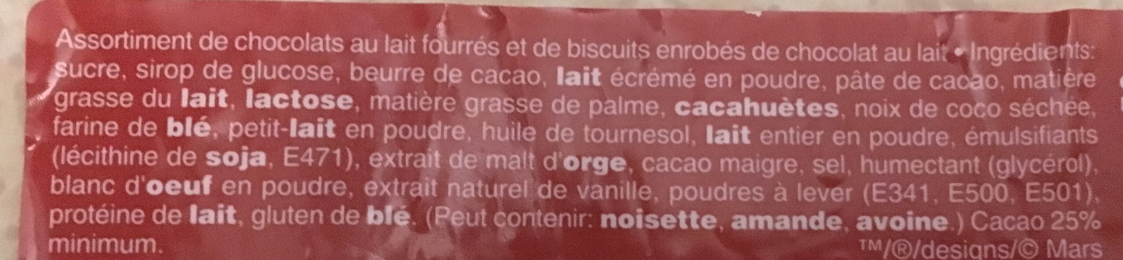 Bonbons chocolat Célébrations - Ingredients - fr