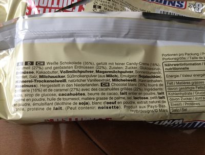 Snickers white - Ingredienti - en