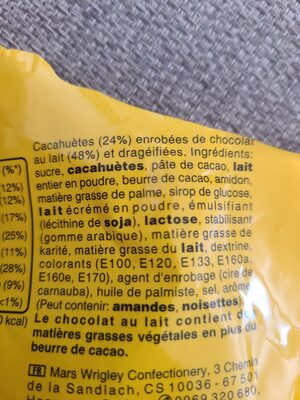 M&M's peanut - Ingredienti - fr