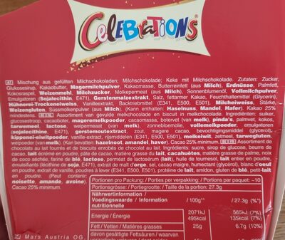 Celebrations - Ingredients - fr