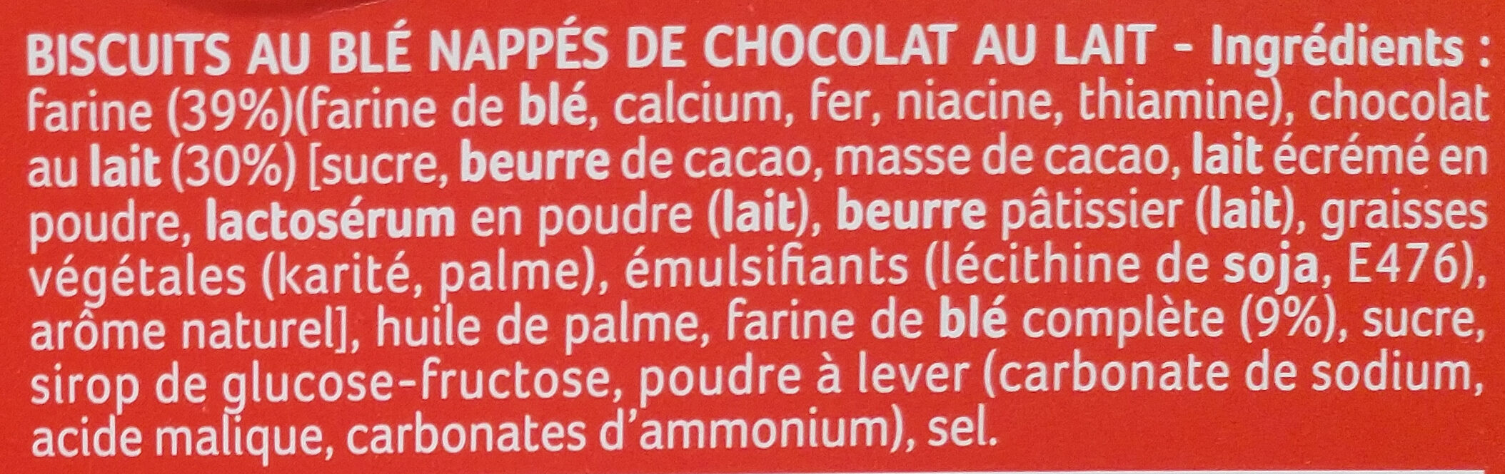 Sablés chocolat - Ingredients - fr