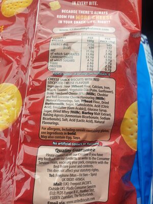6 Mini Cheddars Red Leicester Flavour - Ingredients