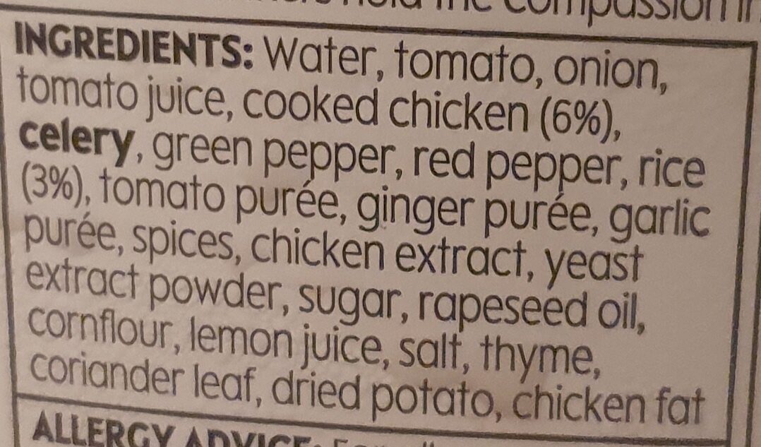 Waitrose - Ingredients